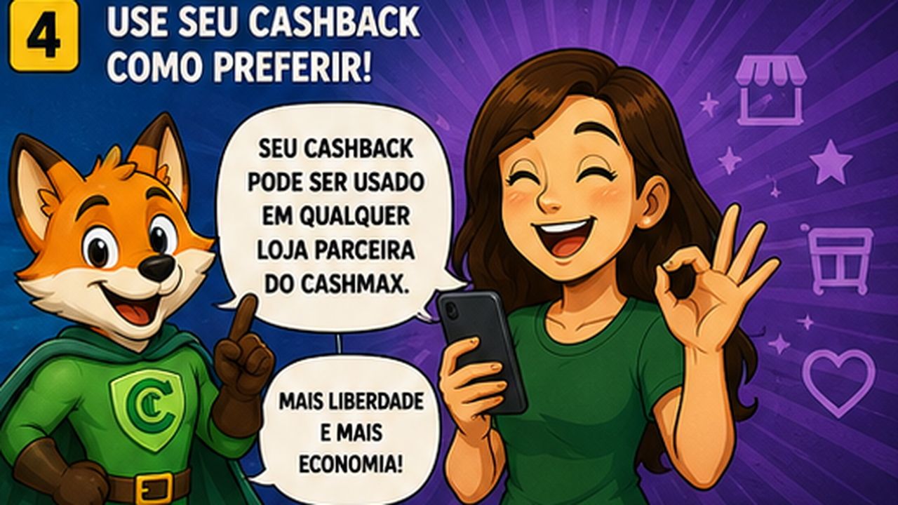 Use seu cashback como preferir — quadro 4